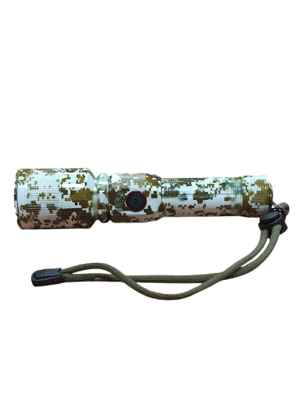 Фонарь ручной аккумуляторный с функцией Power Bank индикацией заряда 1200 люмен 5 режимов работы (482059-Prob) Камуфляж Unbranded (370021123)