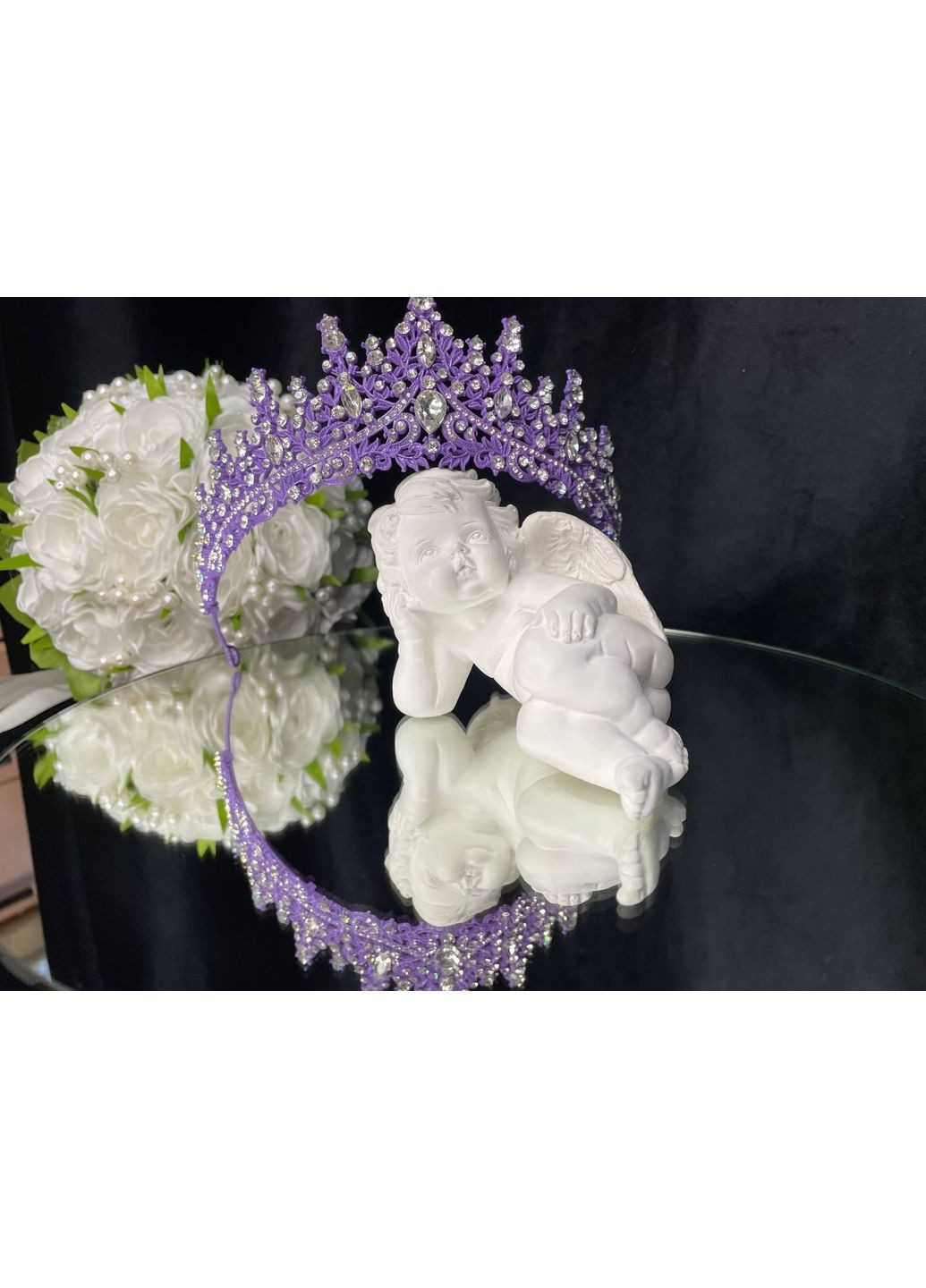 Металлическая диадема на петлях, фиолетовая No Brand (369162521)