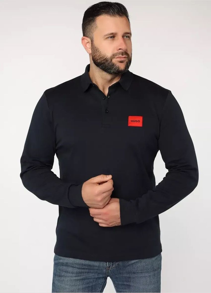 Поло чоловіче з довгим рукавом Hugo Boss Interlock (302267529)