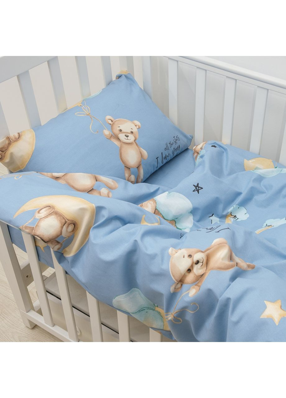 Дитяча постільна білизна для немовлят ранфорс - 25415 blue блакитна Viluta (364873797)