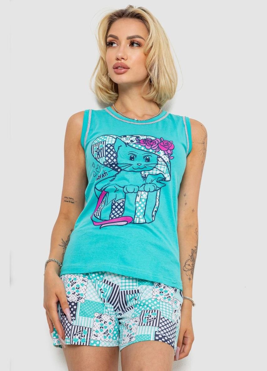 Бірюзова піжама жіноча Ager 243R03676