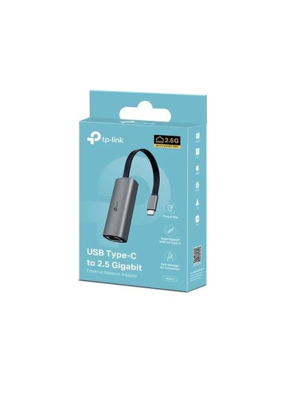 Мережевий адаптер UE302C, Grey, Type-C 3.0 - RJ45 (2.5 Гбіт/с), 10 см TP-Link (370620603)