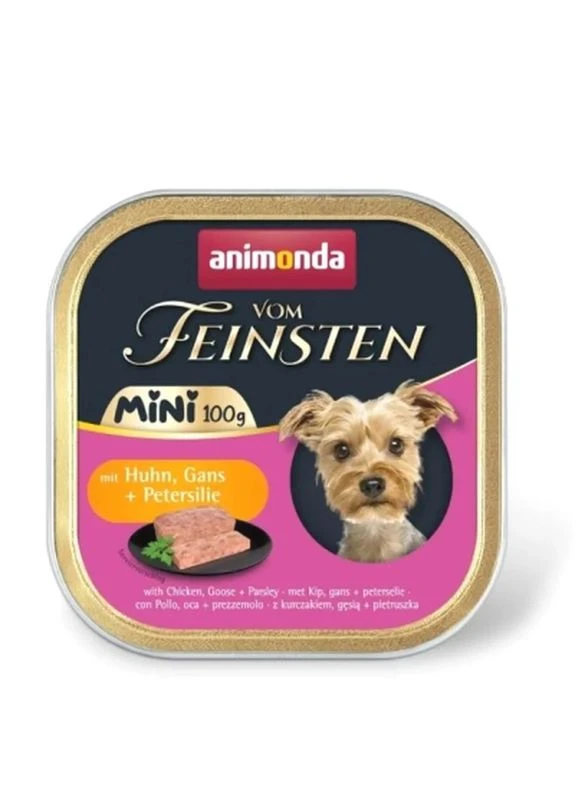 Консервы для собак Vom Feinsten Mini для малых пород с курицей, гусем + петрушка 100 г (4017721823593) Animonda (398793439)