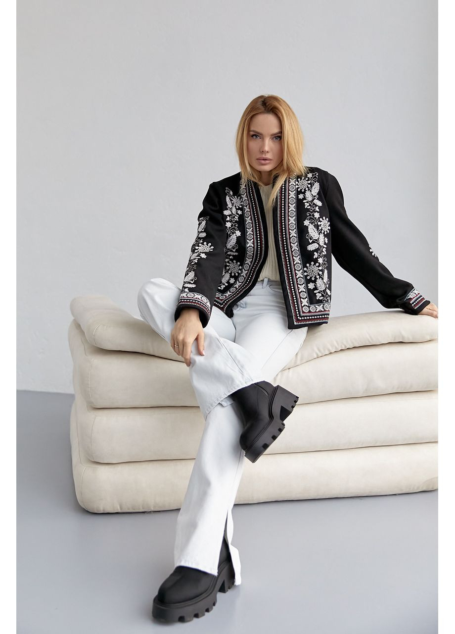 Черный женский женский пиджак с вышивкой ESQ -