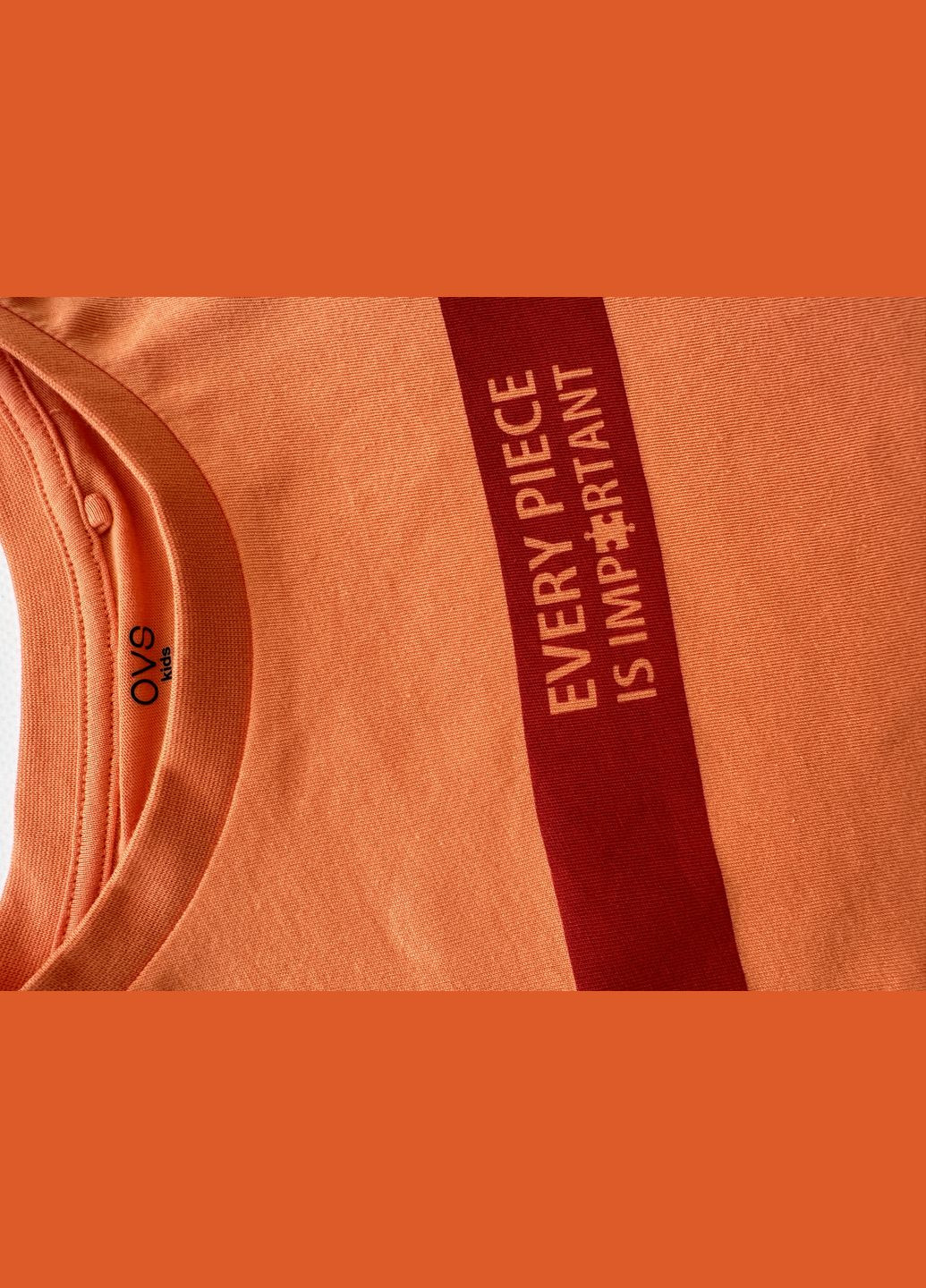 Оранжевая летняя комплект (2шт) футболки для парня оранжевая + красная 2000-23/2000-24 (122 см) OVS