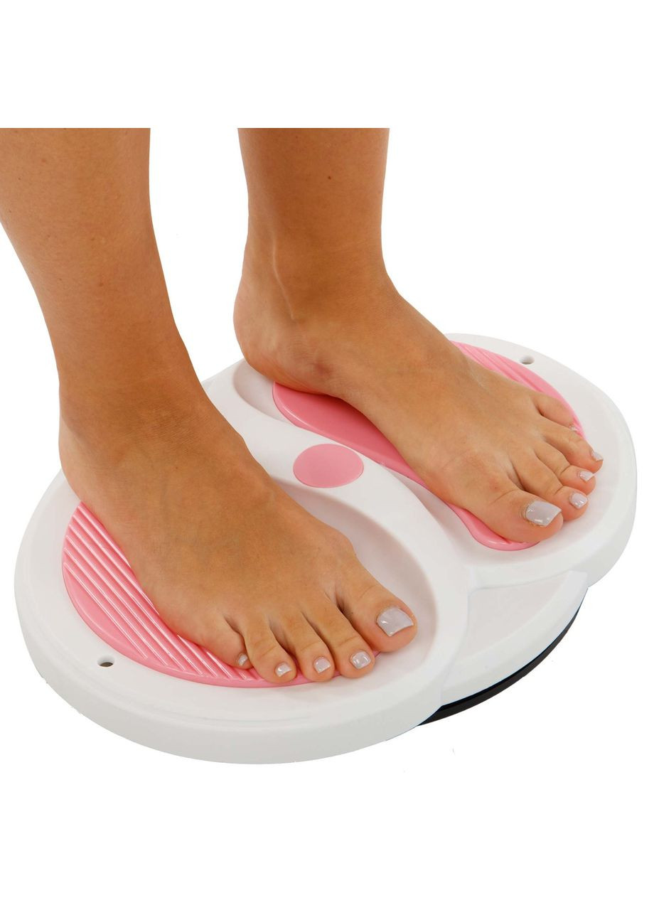 Диск здоровья массажный Грация FI-0913 (пластик, d-35х27см, белый-розовый) SP-Sport (361435536)