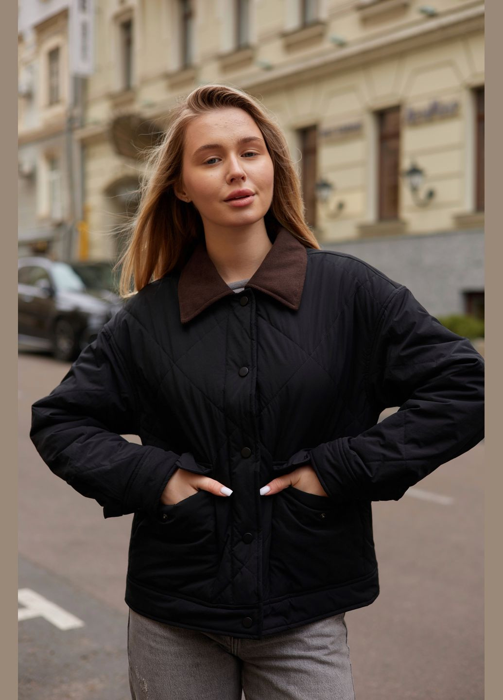 Черная демисезонная женская демисезонная куртка пиджак «classic» 585252 куртка-пиджак Lusskiri