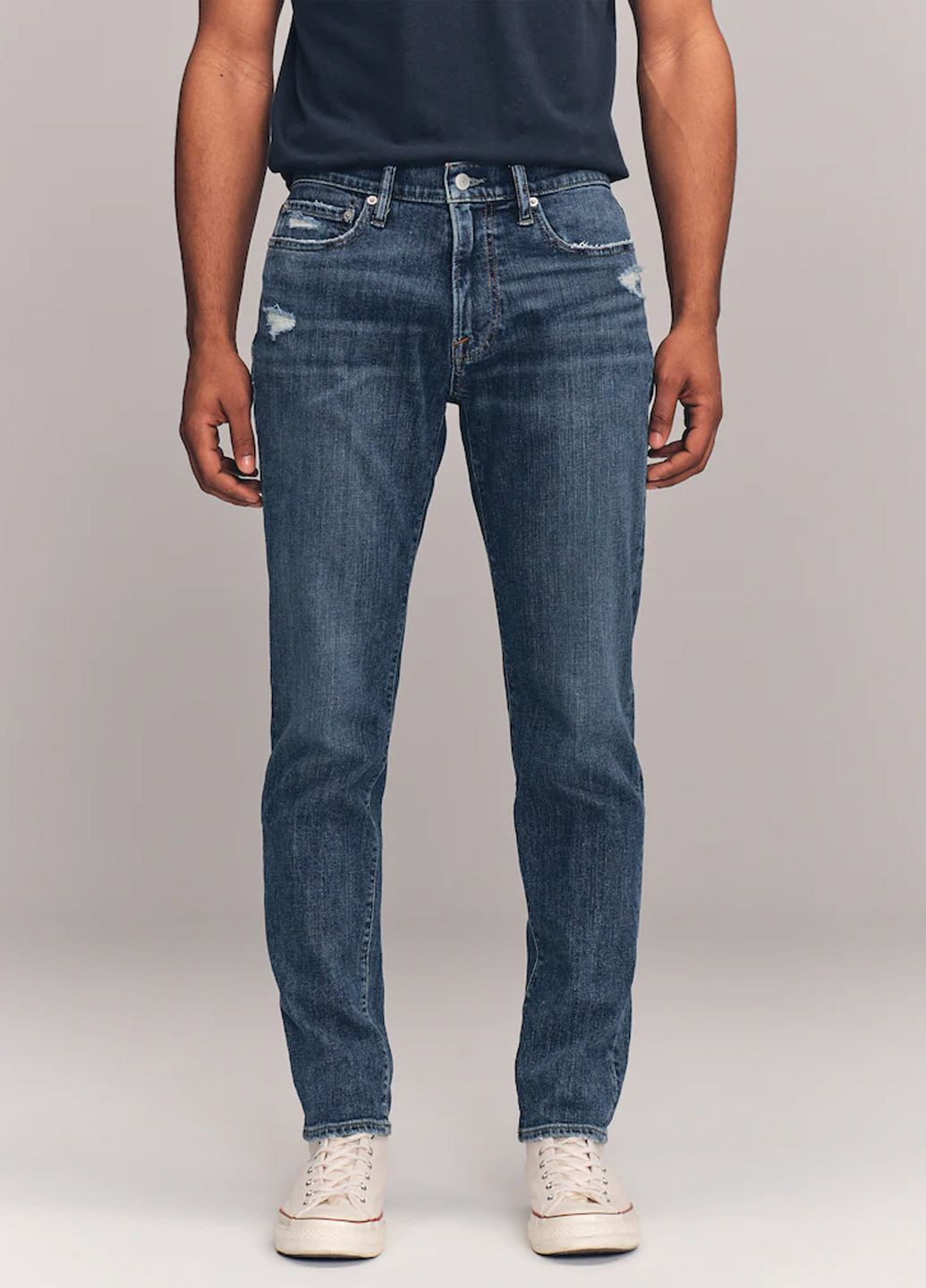 Синие демисезонные джинсы athletic skinny af8815m Abercrombie & Fitch