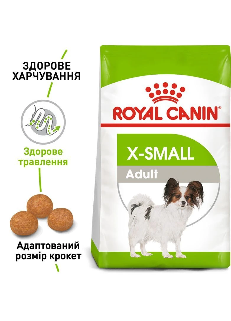 Сухой корм для собак X-Small Adult малых пород от 10 месяцев 500 г Royal Canin (376839371)