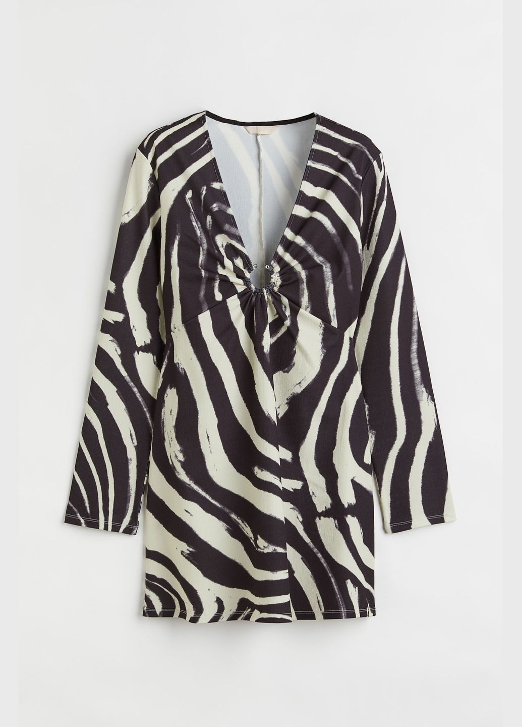 Комбинированное повседневный платье H&M с абстрактным узором