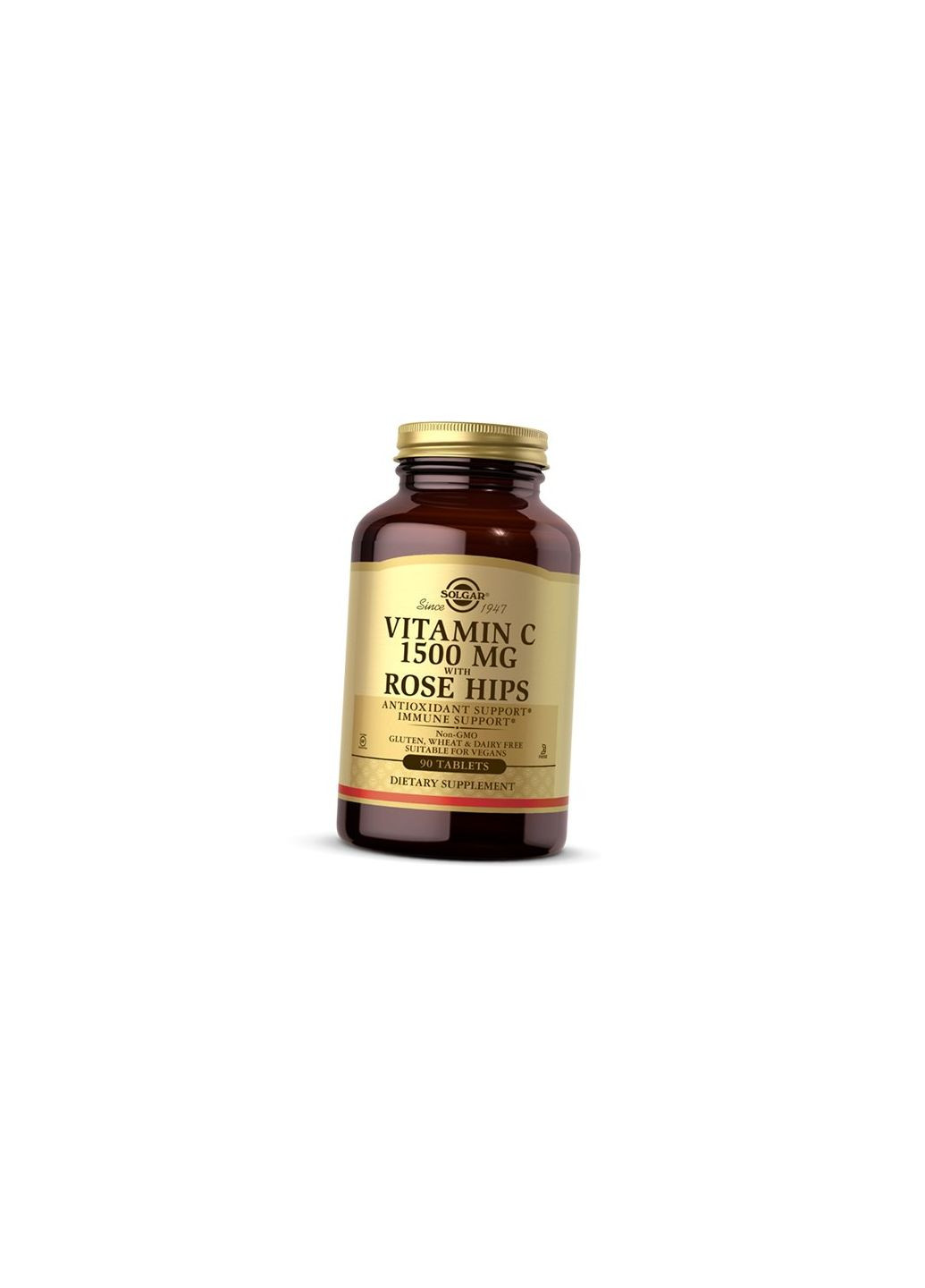 Витамин С с Шиповником, Vitamin C 1500 with Rose Hips, 90таб (36313219) Solgar (293255510)