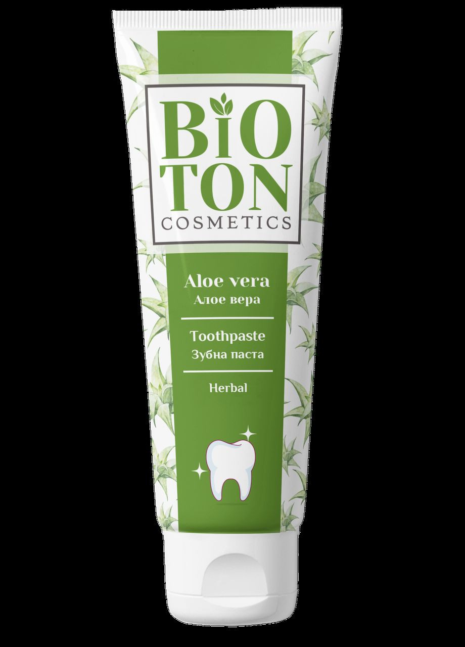 Зубная паста Алоэ вера Aloe Vera "Herbal", 100 мл BIOTON COSMETICS (367726393)