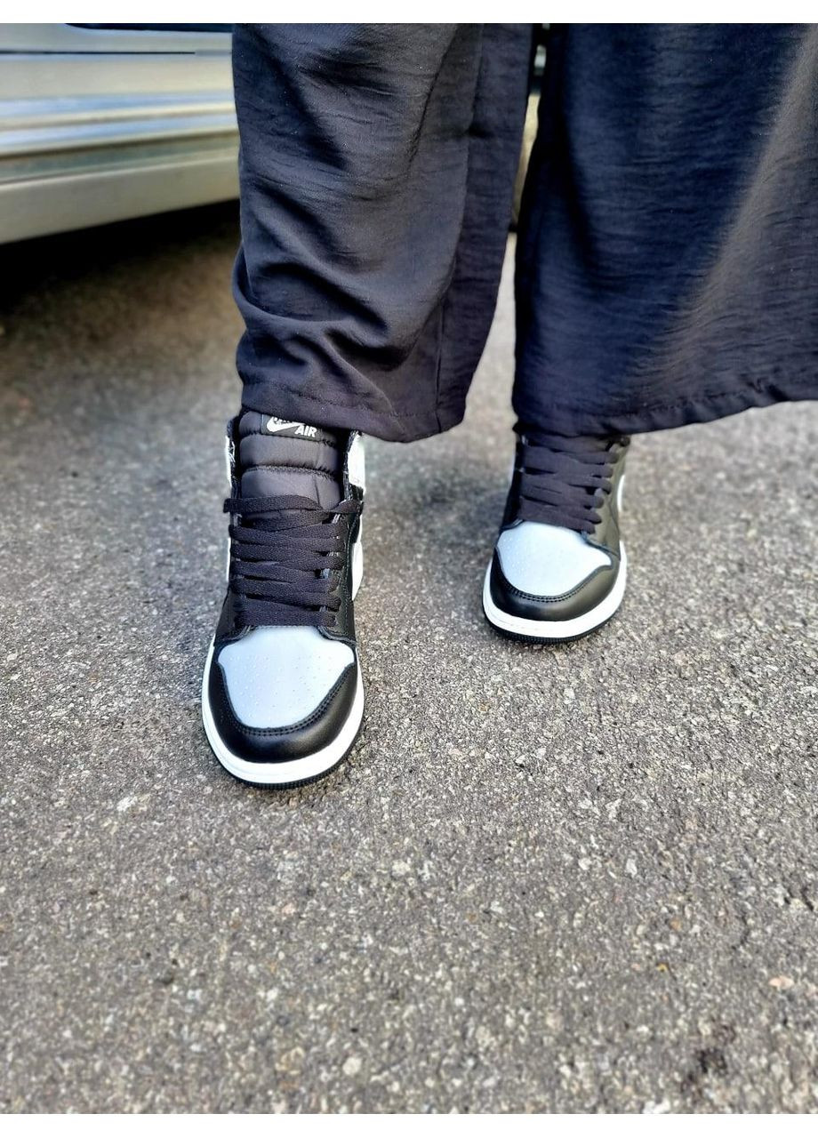 Серые демисезонные кроссовки мужские nike air jordan 1 high shadow 2.0 black smoke grey найк аир джордан No Brand