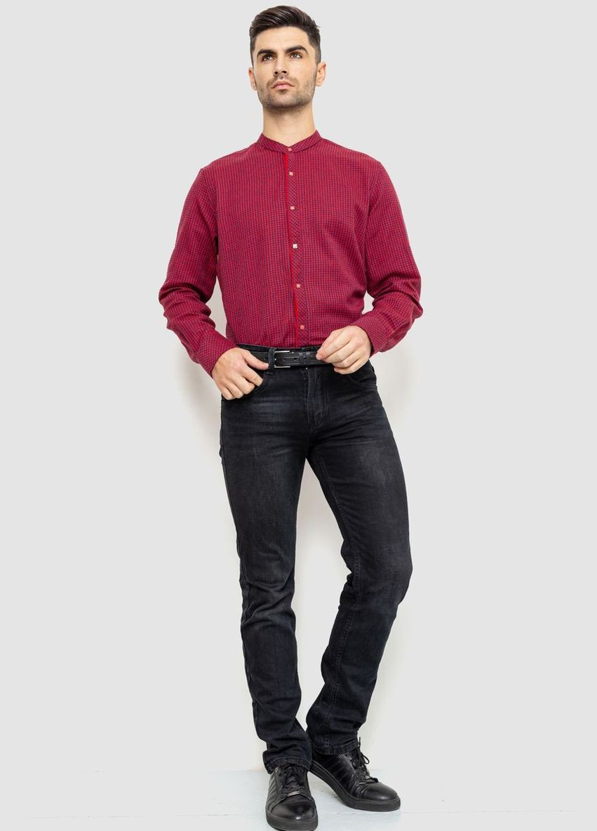 Красная классическая рубашка в клетку No Brand