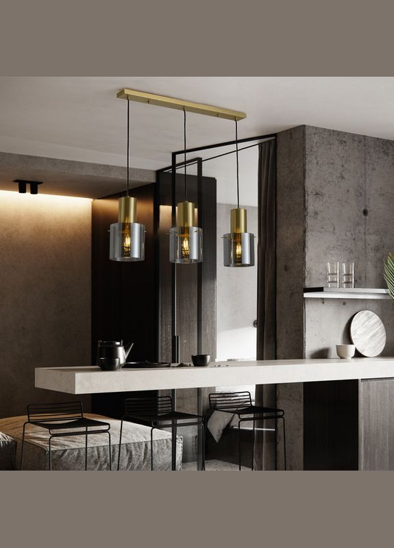 Люстра підвісна на 1 лампочку 26629 Золото 30-180х28х17 см. Sunnysky (364768236)