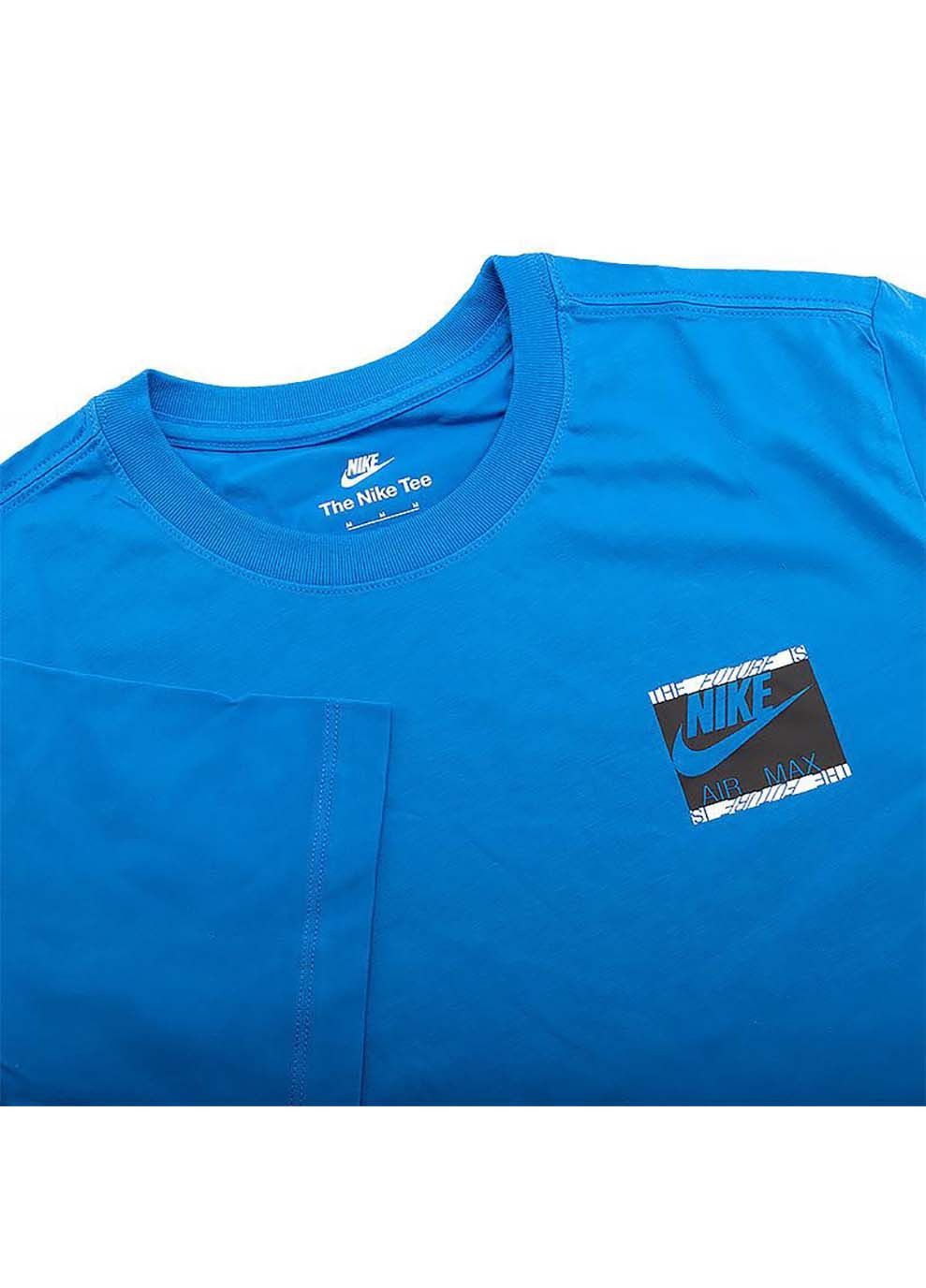 Синя чоловіча футболка u tee am day lbr air синій Nike