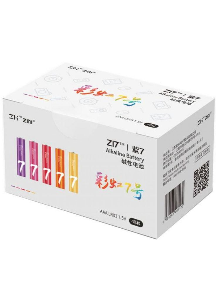 Батарейка (m424797) ZMI ZI7 Rainbow AAA batteries * 40 (367068787)