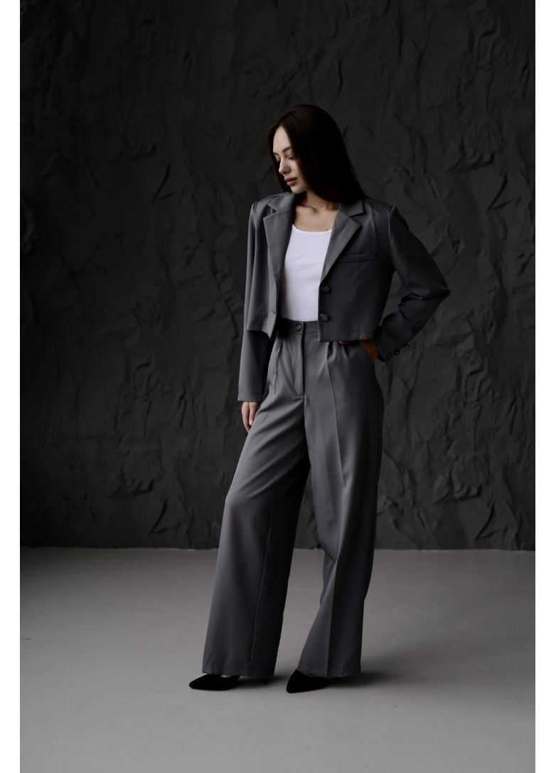 Классический костюм женский стильный жакет брюки костбмная ткань No Brand (370963743)