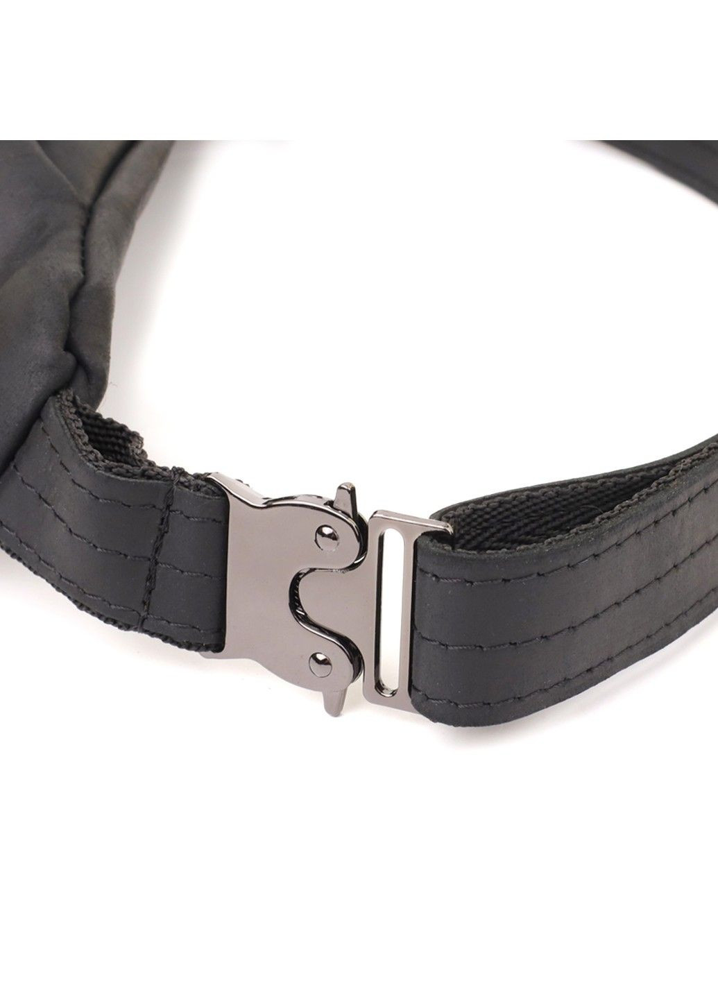 Надійна сумка бананка для чоловіків із вінтажної натуральної шкіри 23138 Чорний Shvigel (335081580)