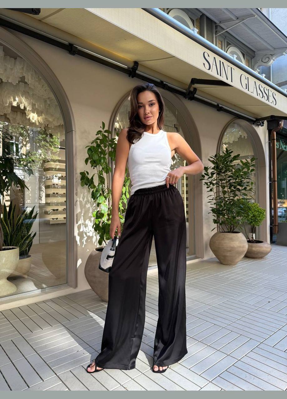 Женские легкие шелковые штаны молочные No Brand (342741113)