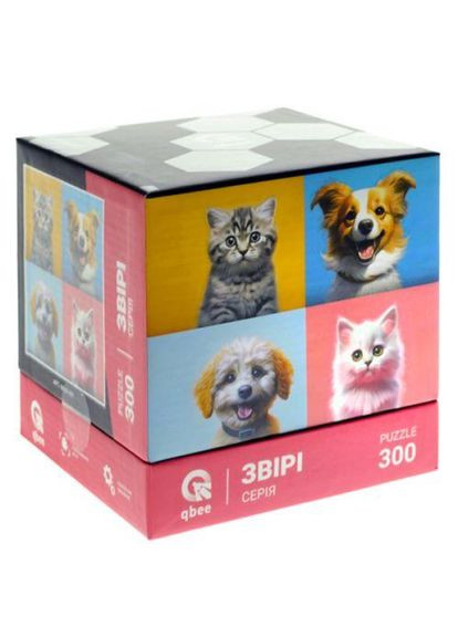 Пазлы "Звери. Пара собачек и кошечек", 300 деталей (220026) qbee (363838547)