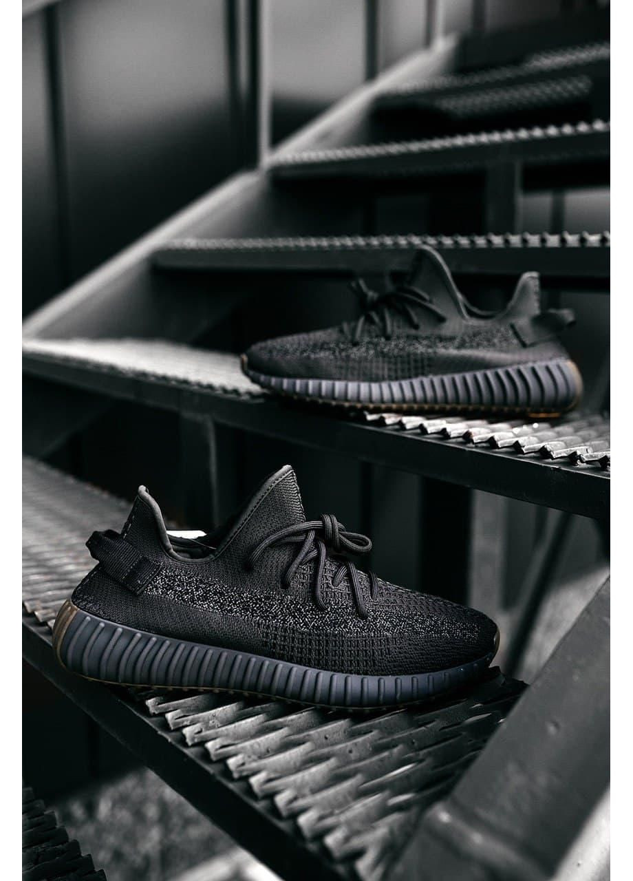 КРОССОВКИ ЖЕНСКИЕ ADIDAS YEEZY BOOST 350 BLACK CINDER АДИДАС ИЗИ БУСТ No Brand чёрные демисезоны (367172641)