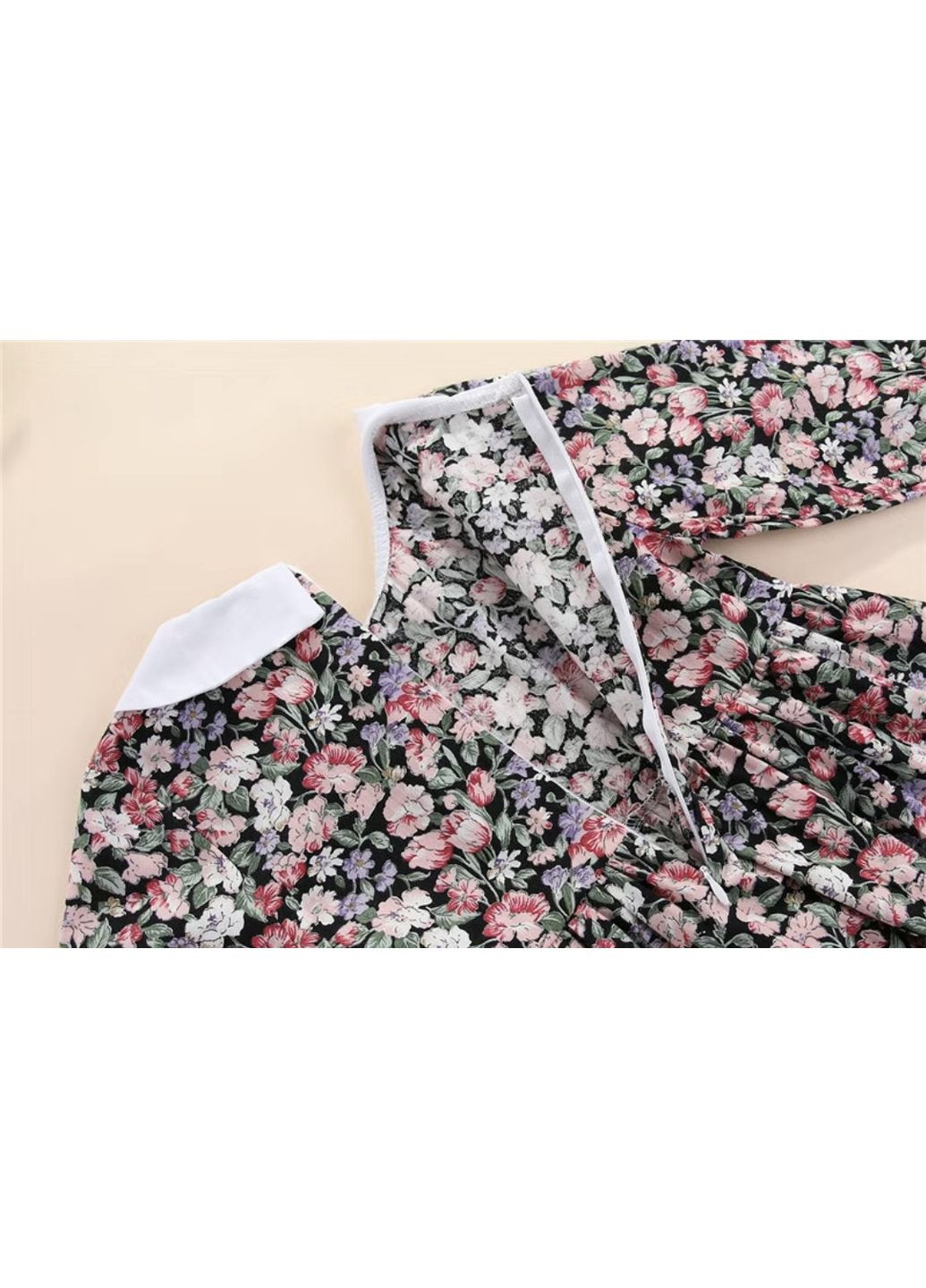 Чёрное детское платье летнее, черное в цветок, на 4,5,6,7,8 лет A+ (370438989)