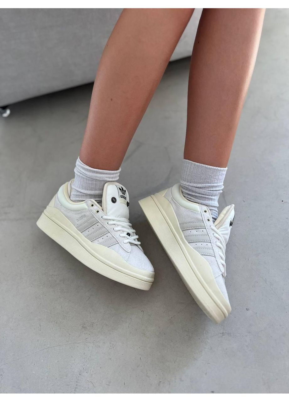 КРОСІВКИ ЖІНОЧІ ADIDAS CAMPUS X BAD BUNNY BEIGE V2 АДІДАС КАМПУС No Brand бежеві демісезони (368870131)