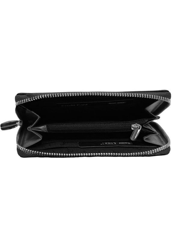 Кошелек женский кожаный RFID Black на молнии (DAS303159) Semi Line (344469259)