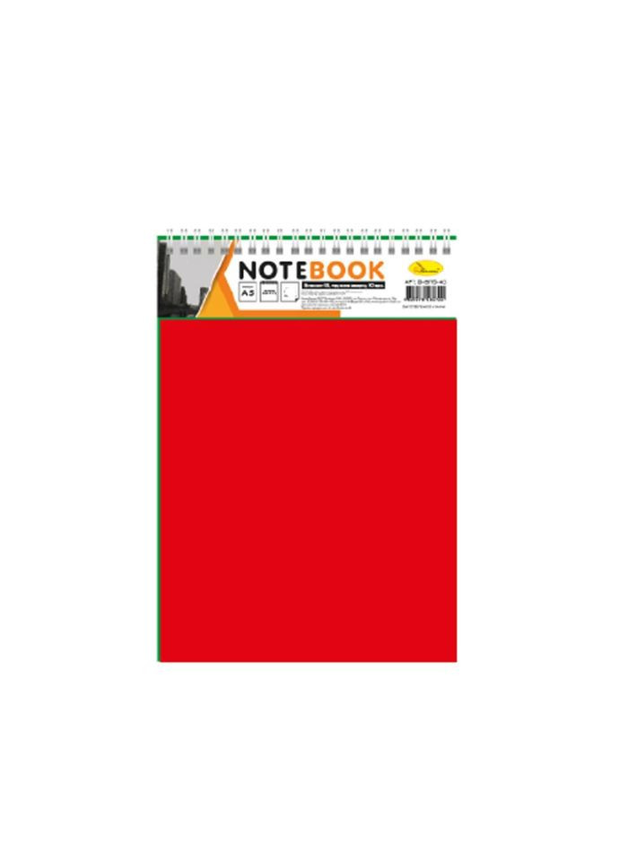 Блокнот А5 В-БП5-80, 80 листов, пружина сверху (Красный) No Brand (330139371)