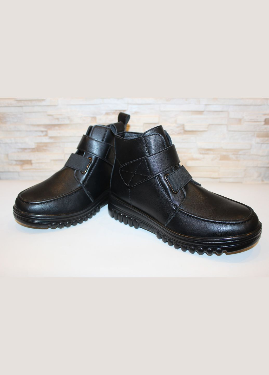 Осенние ботинки женские черные еврозима челси No Brand без декора из искусственной кожи