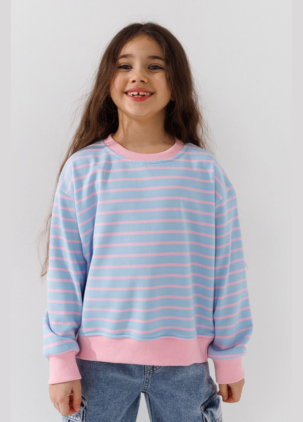 Lizi Kids світшот з візерунком для дівчинки 132 116 см shop (2000990966896) комбінований повсякденний