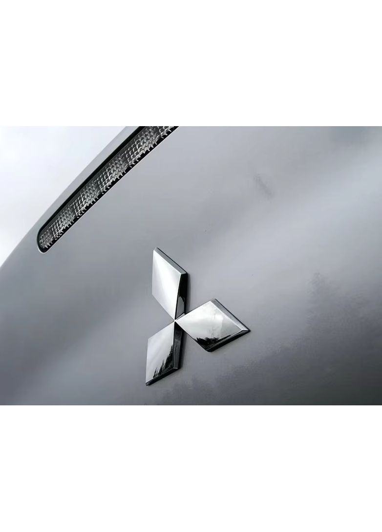 Эмблема 100х88 мм ХРОМ (на скотче) Mitsubishi (369611479)