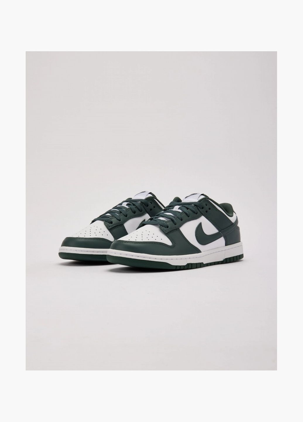 Зелені кросівки чоловічі dunk low green/white dv0833-111 Nike