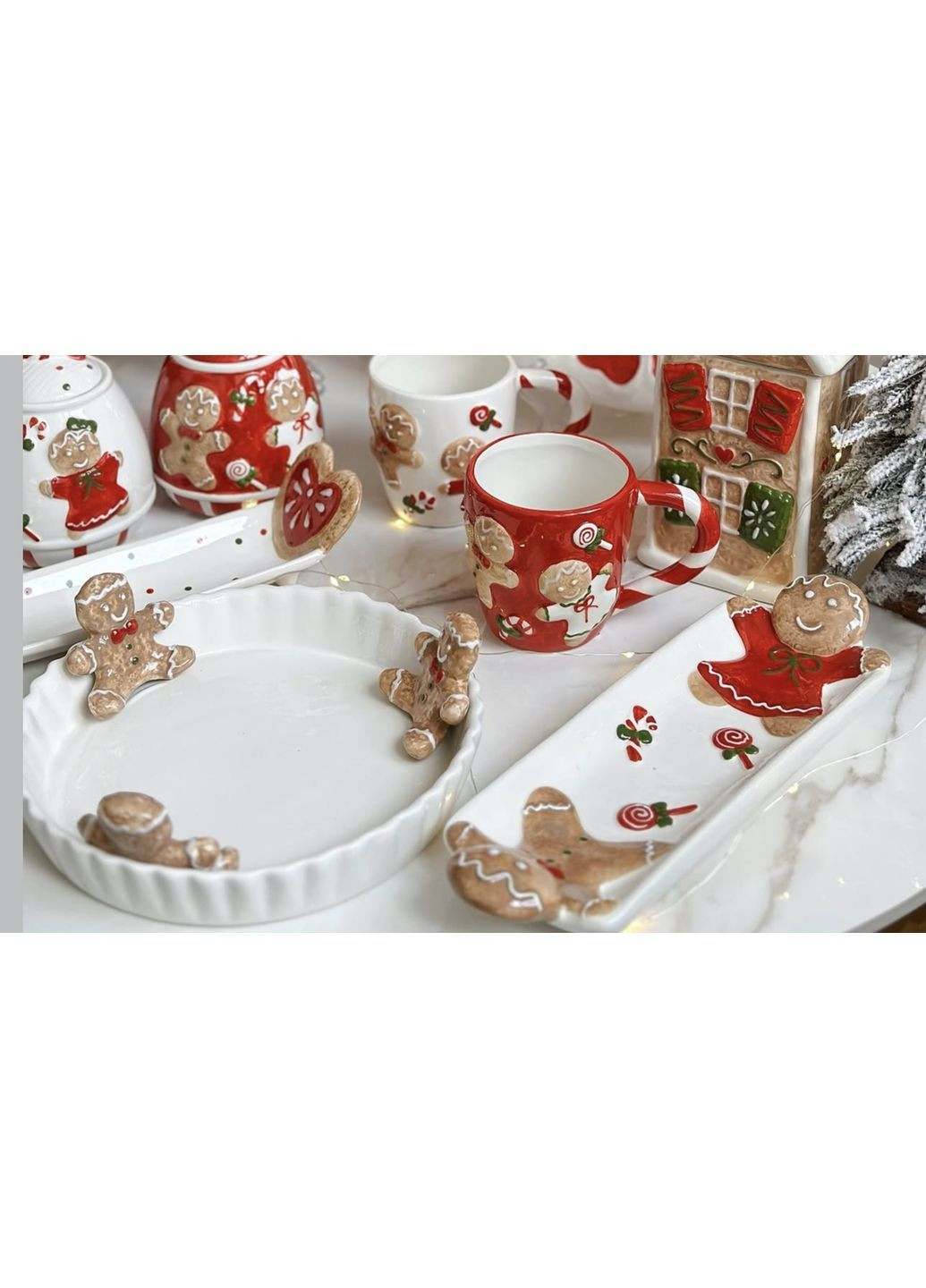 Блюдо сервірувальне керамічне Веселі Пряники, 31*10*4.5см Home Decor (369497790)