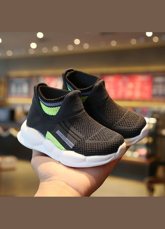 Зелені всесезон кросівки дитячі текстильні з білою підошвою ( 14см) (15722) Qoopixie