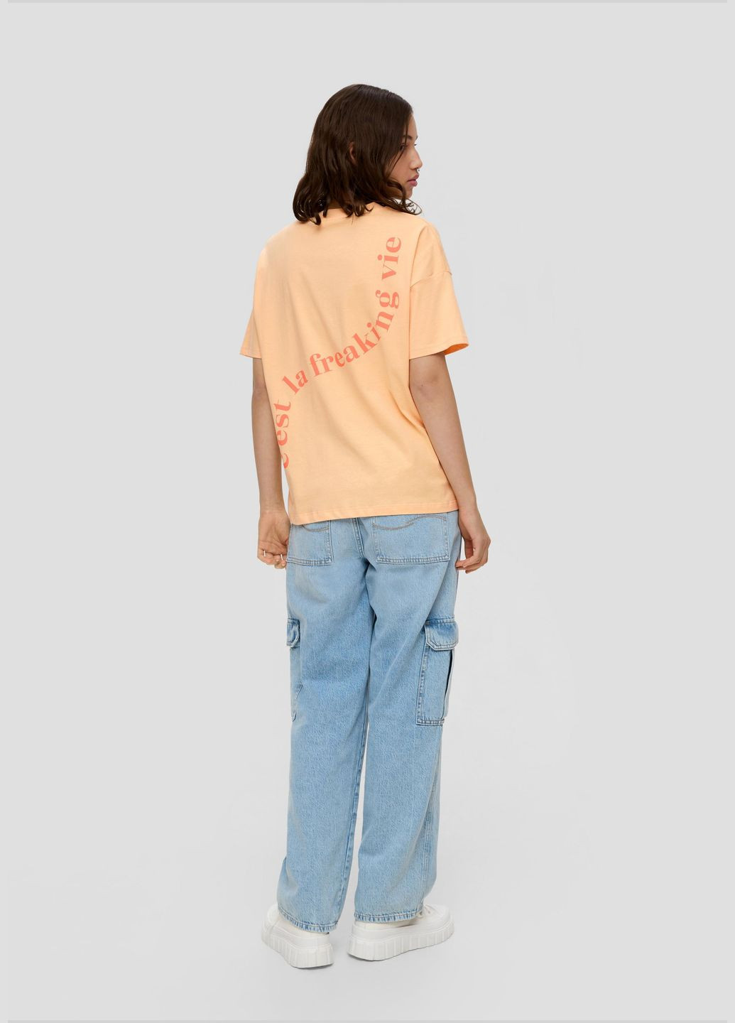 Оранжевая летняя футболка S.Oliver