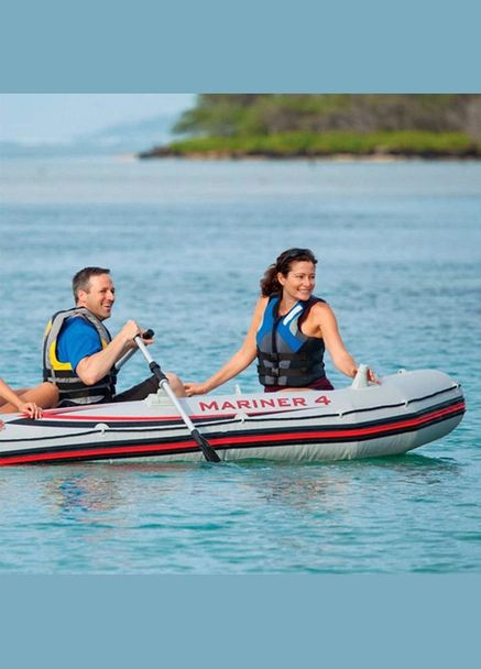 ТОП! Лодка 68376 NP (1) "MARINER 4" Четырехместная, Размер:328x145x48 см Intex (341355873)