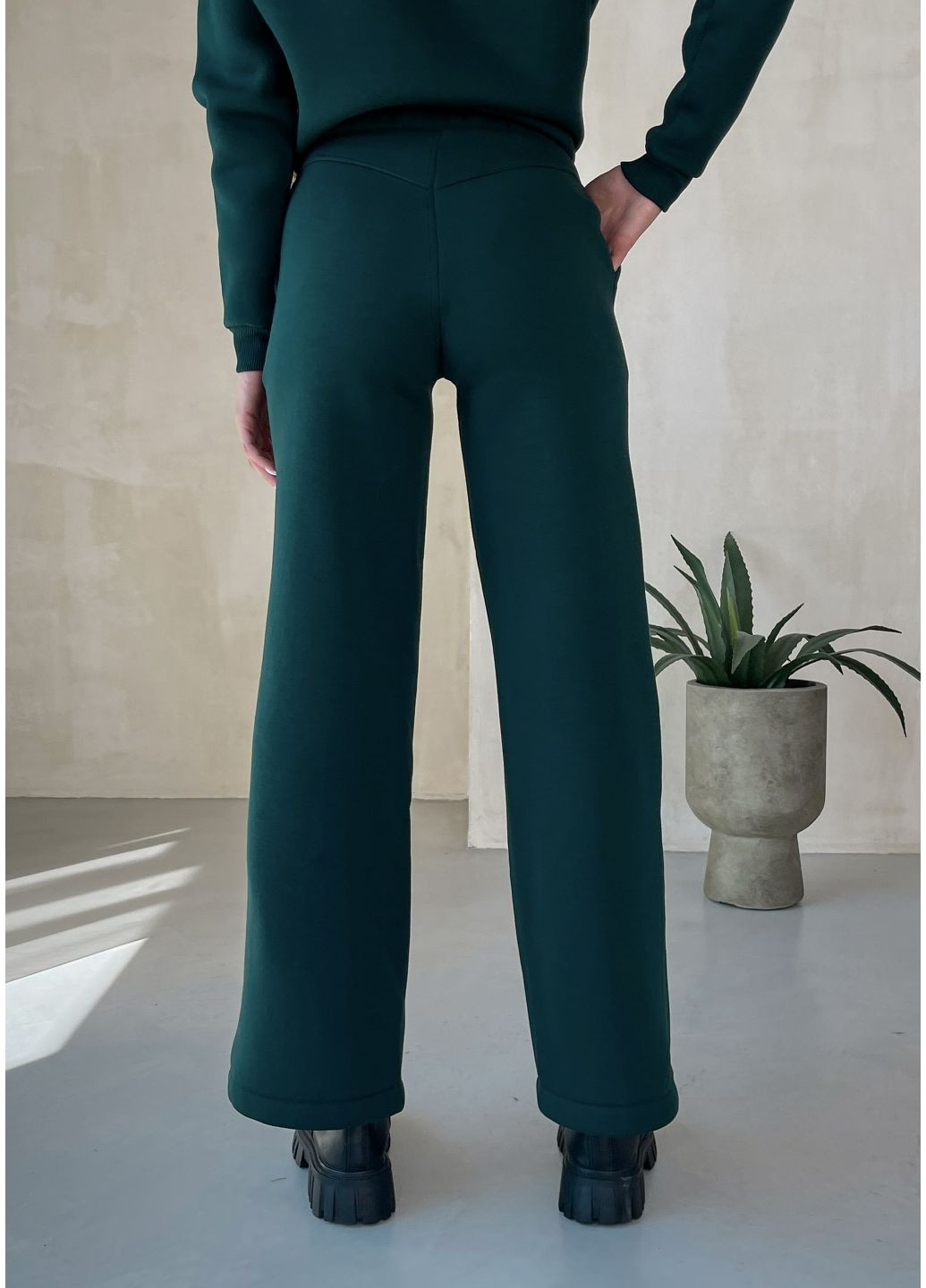 Теплий костюм на флісі з широкими штанами та худі (солоха в подарунок) Merlini Тулон (303933267)