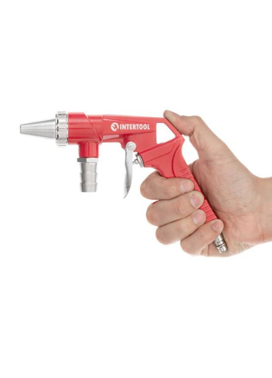 Пневмопистолет пескоструйный со шлангом 1000 мм х 3/4 Intertool (349818860)