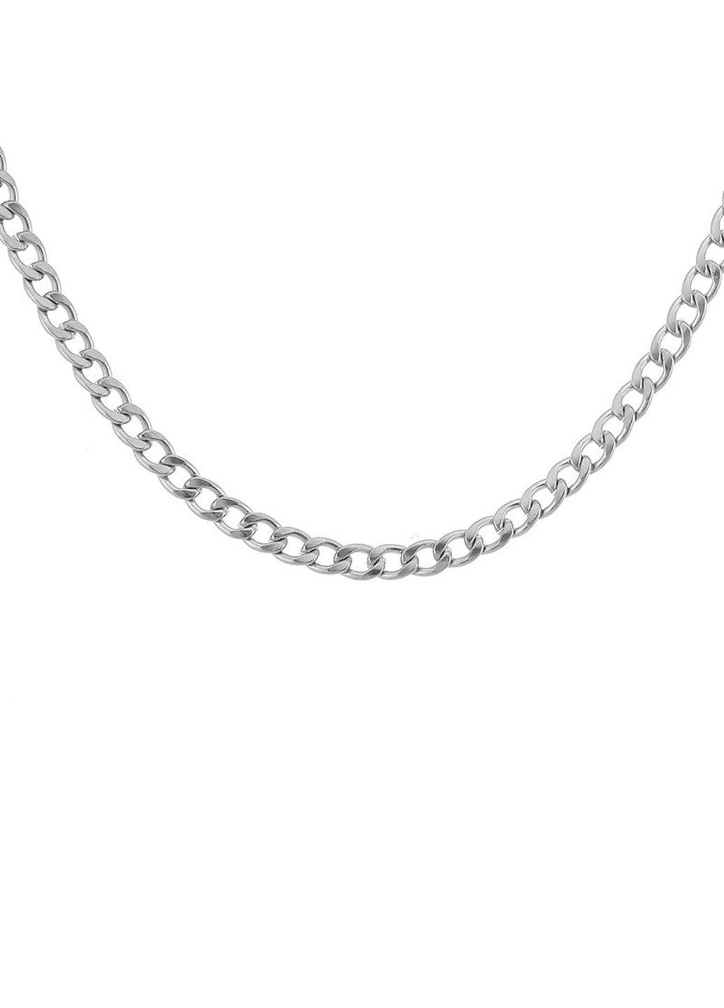Широкая серебряная цепочка мужская 50см/6мм цепь на шею Ц-1 Mira (289870002)