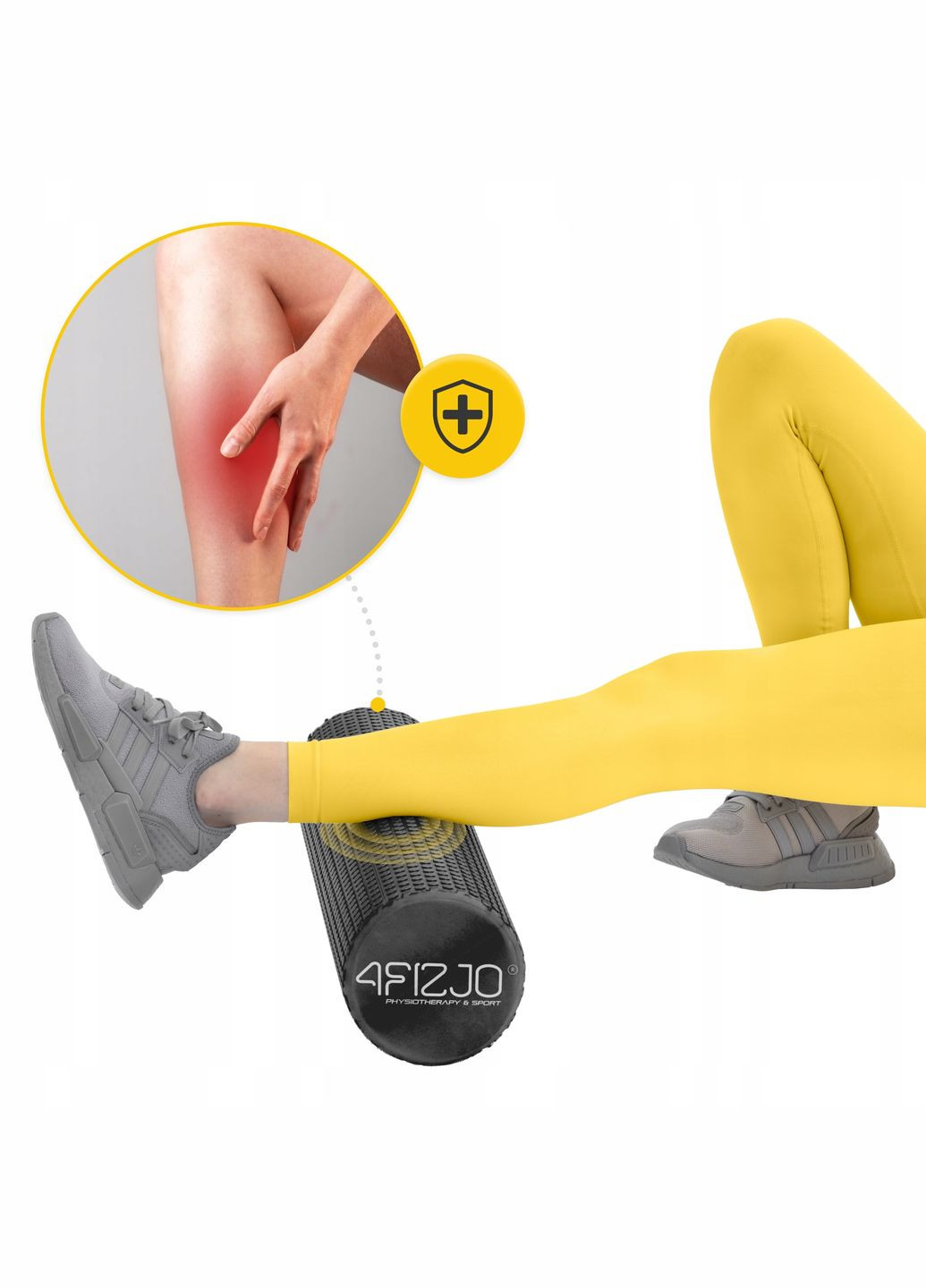 Массажный ролик CARE+ EVA 60 x 15 см (валик, роллер) Black () 4FIZJO P-5907739310767 (275095716)