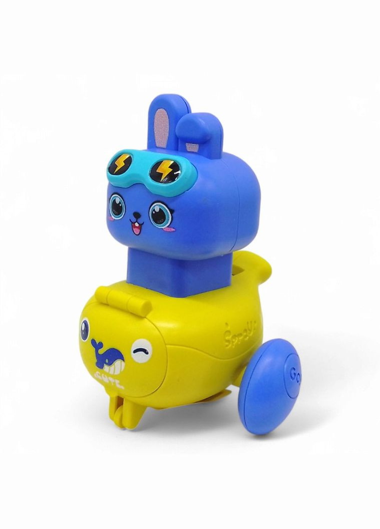 Машинка заводна "Звірятко", зі свистком (жовта) MIC (307251610)
