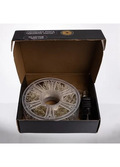 Гирлянда-нить Роса «Хвойная лапа» 50 м / 1500LED — Холодный белый цвет Lucky Day Shop (368774771)