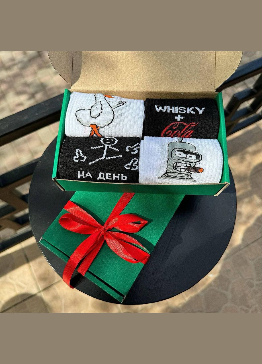 Комбинированные бокс женских подарочных носков 36-41 на 4 пары Vakko (308201761)