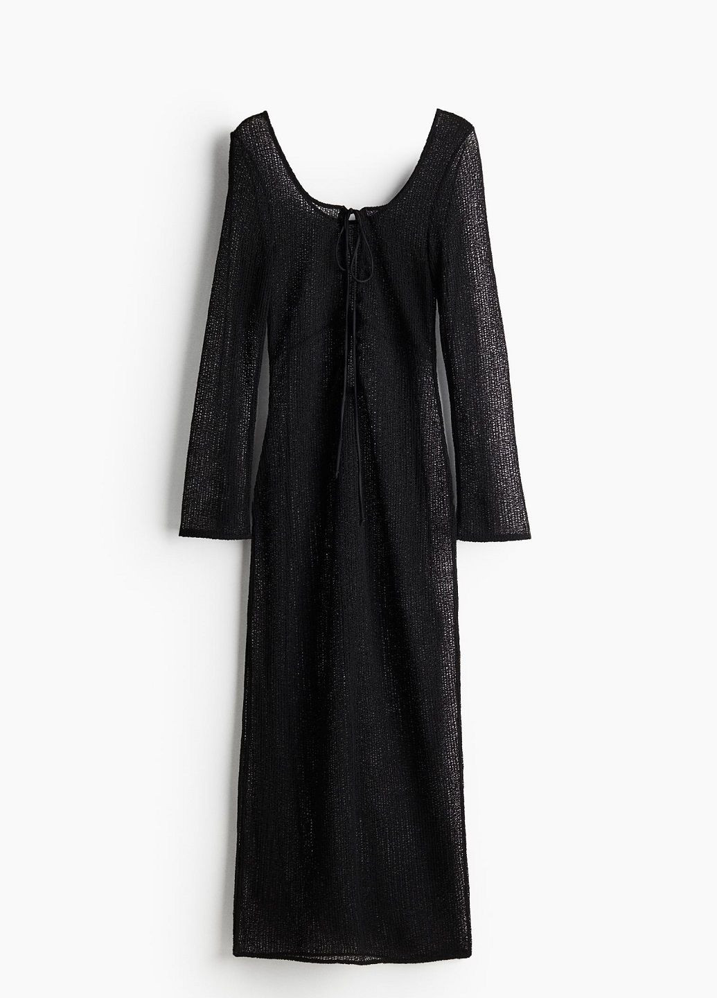 Черное пляжное платье H&M однотонное