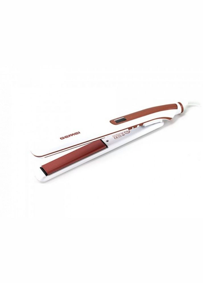 Професійна плойка випрямляч для волосся прасок щипці з керамічним покриттям GM-430 Білий Gemei (306716654)