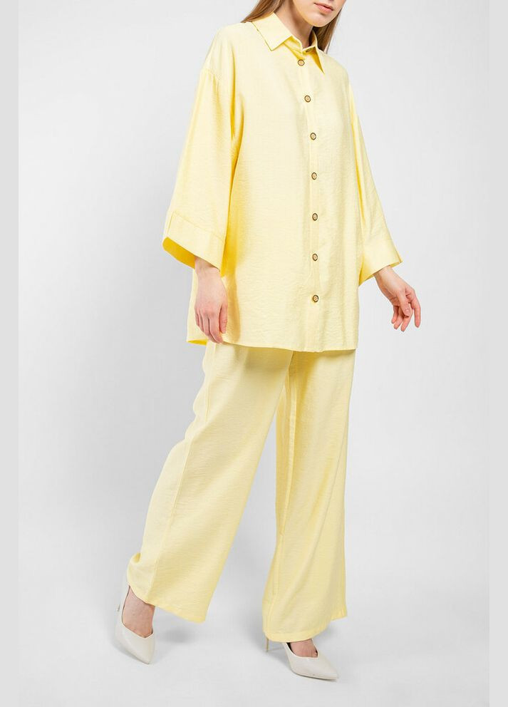 Костюм жіночий лляний лимонний MKAZ6248 Modna KAZKA (337716075)
