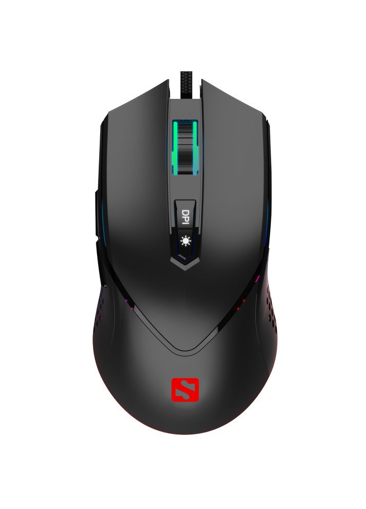 Мишка Azazinator Mouse 6400 RGB, ігрова, 6400dpi., 7кн.Huano, чорна Sandberg (314780221)