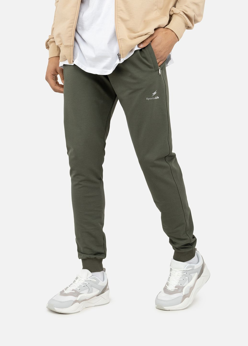 Чоловічі спортивні штани колір хакі ЦБ-00245739 Yuki (283250433)